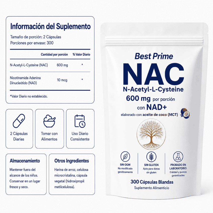 NAC600 & NAD+ Complejo Diario