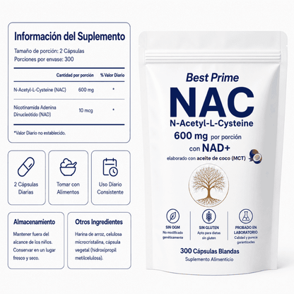 NAC600 & NAD+ Complejo Diario