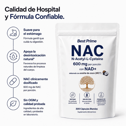 NAC600 & NAD+ Complejo Diario